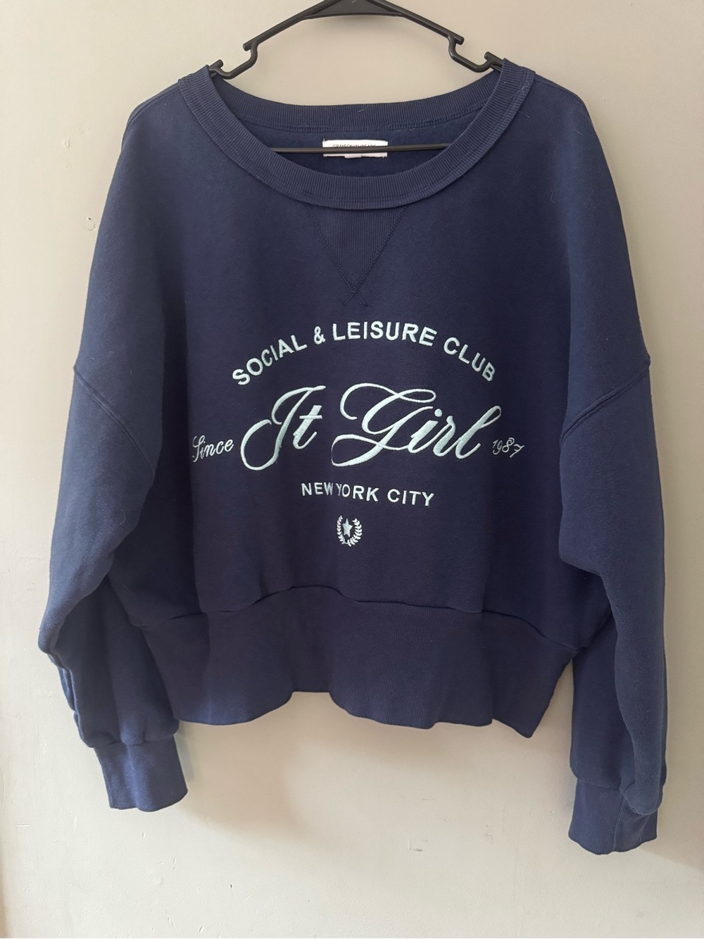 Grayson Threads Navy Blue "It Girl" Graphic Sweatshirt